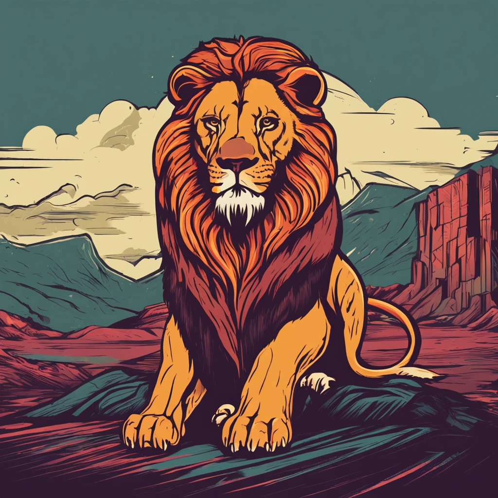 a minimalist lion logo vector