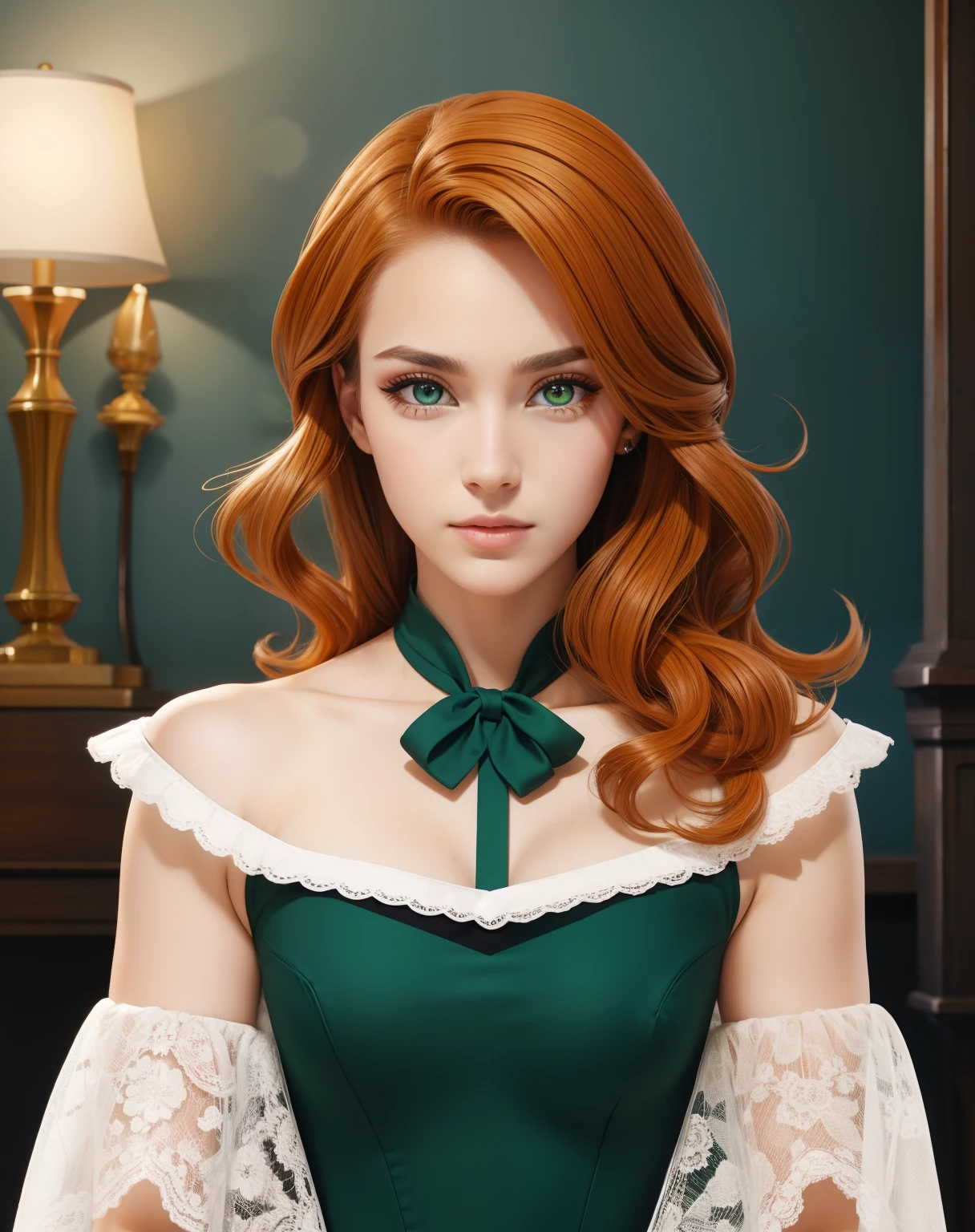 Eyes green