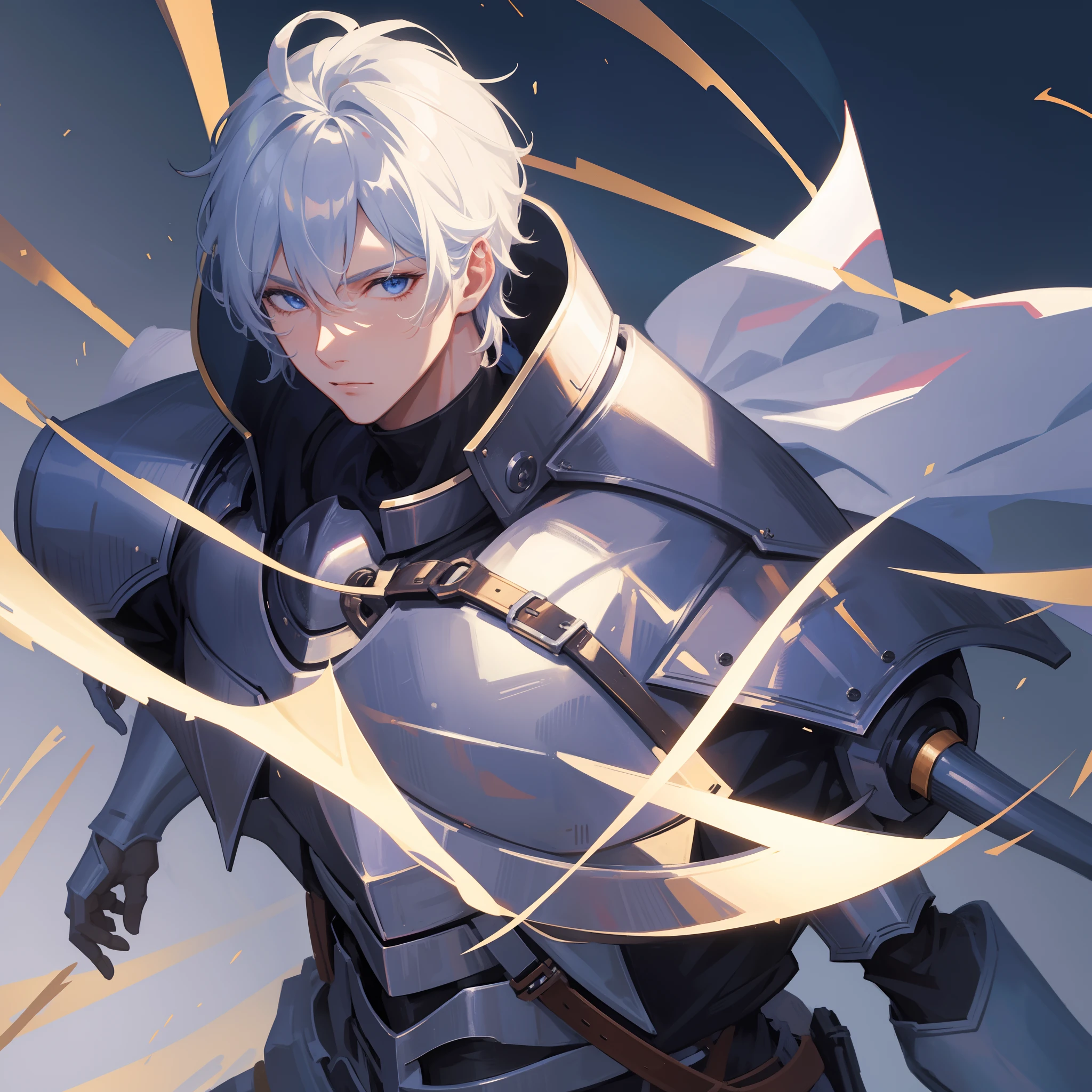 Male, solo, Knight, cool, best quality:1, masterpiece:1, 8k, Knight in modern world, fantasy character design