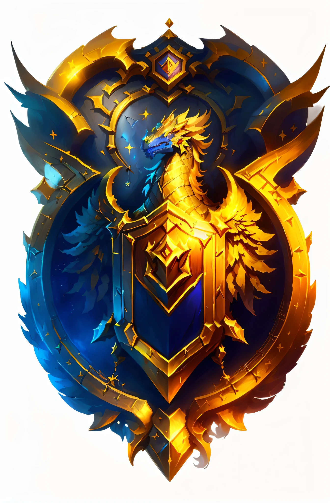 a closeup of a shield with a dragon on it, escudo de fantasia, with a dragon emblem! emblema do escudo, design do escudo, guild commission, Emblema da Sabedoria, paladino!, DrakenGuard inspirado, Locklegion, Directed by: Adam Marczyński, Estilo Duelyst, concept piece, heraldry, fantasia estilo de arte hearthstone