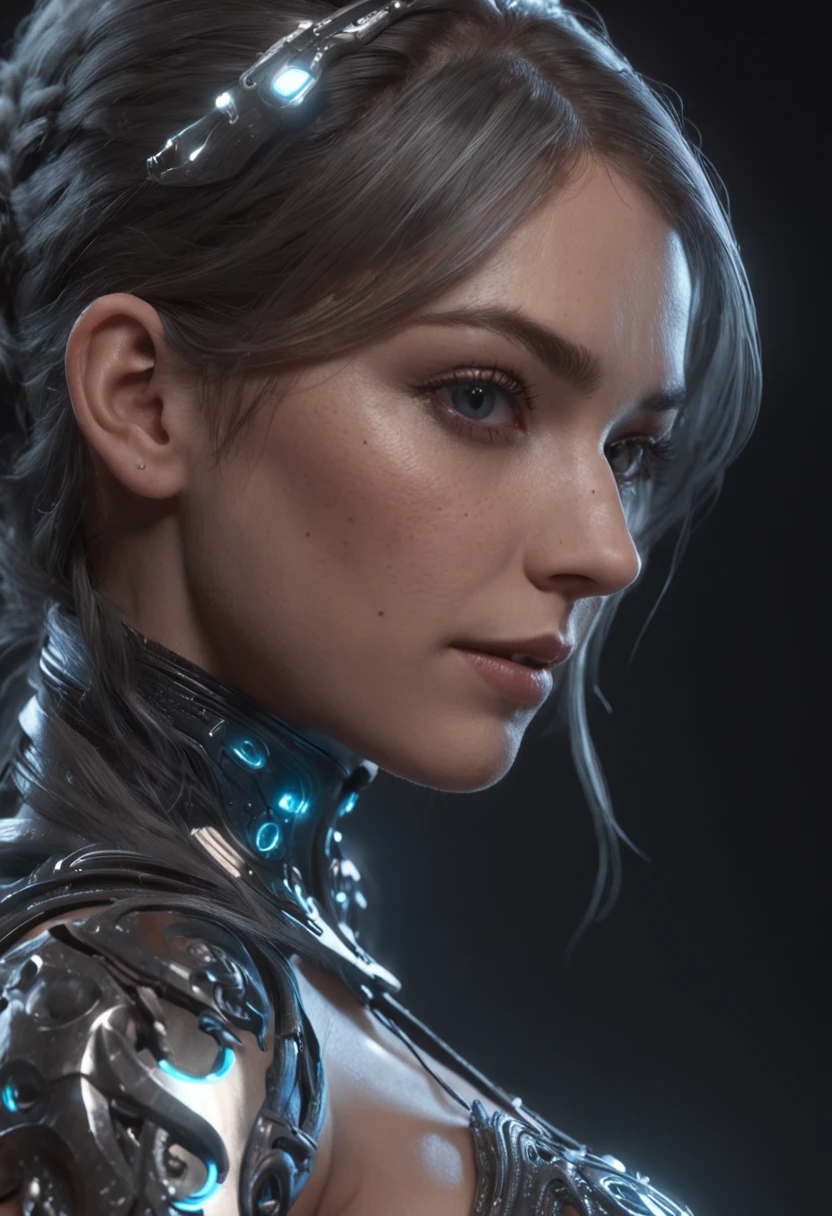 Personaje celeste, Super fine photo, imagen realista de cuerpo completo Unreal Engine 5 8K UHD, hembra, Armadura de esquema de color blanco y negro, neon luces,Detalles, Detalles del tatuaje cian, Vestido transparente y pauldron, Casco integral, Four tentacles of blue energy, La mejor calidad, Obra maestra, Arte Oficial, Fondo de pantalla unificado de 8k, Ultra detallado, foco nítido, dynamic  pose, partes del cuerpo, Character Design Concept Art.Traje espacial con tecnologia neon.Mostrando una espada celestial,cabello violeta ,.aureola celeste,cristales en la amadura tecnologica. --auto