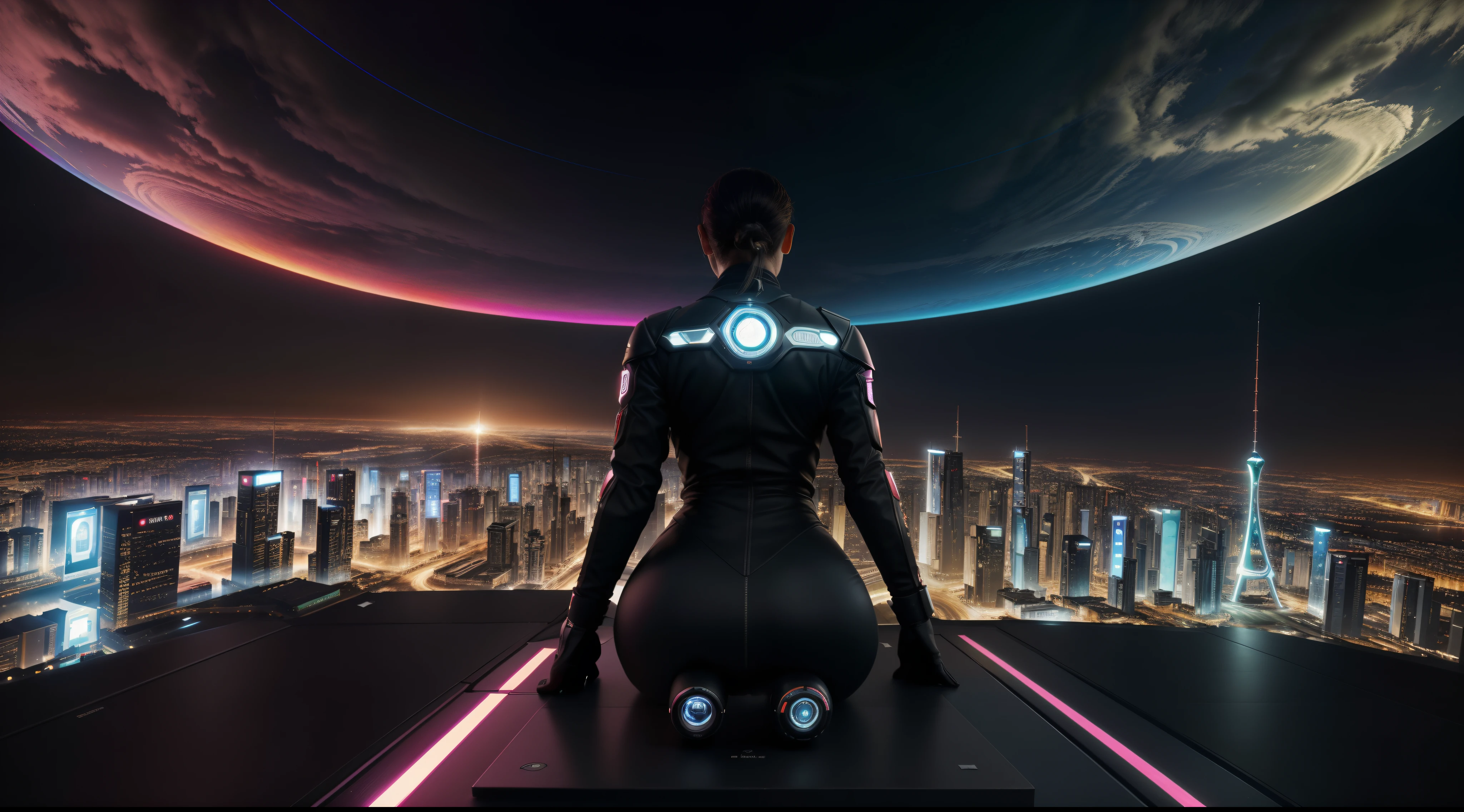 8k, Ultra Resolution, (((foto realista))), (((foto realista))), __Caos__, Mundo futurista, ciudad futurista, caos por la tecnologia, creado para que habite la inteligencia artificial, tech, fantasy, futuro, digital, computacion
