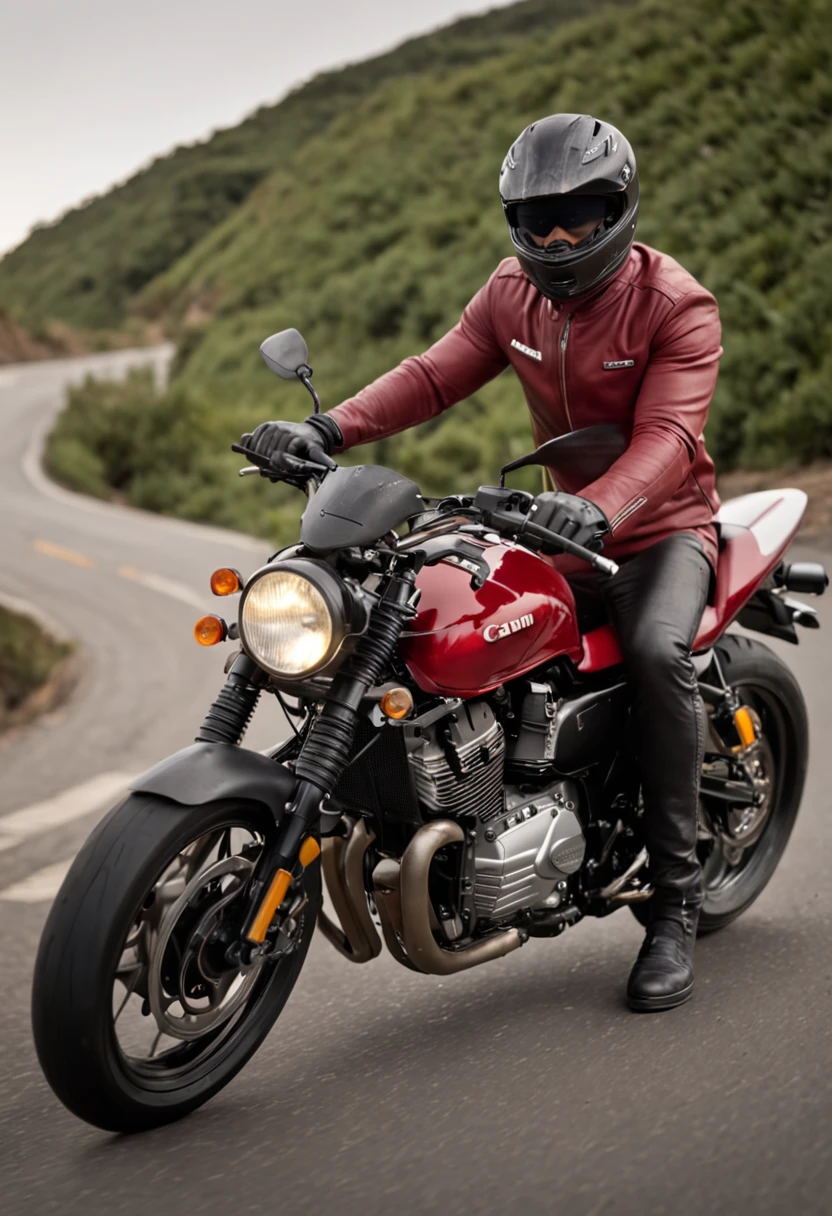 moto superesportiva vermelha, carenada, kawasaki, rodovia, noite, velocidade, cidade