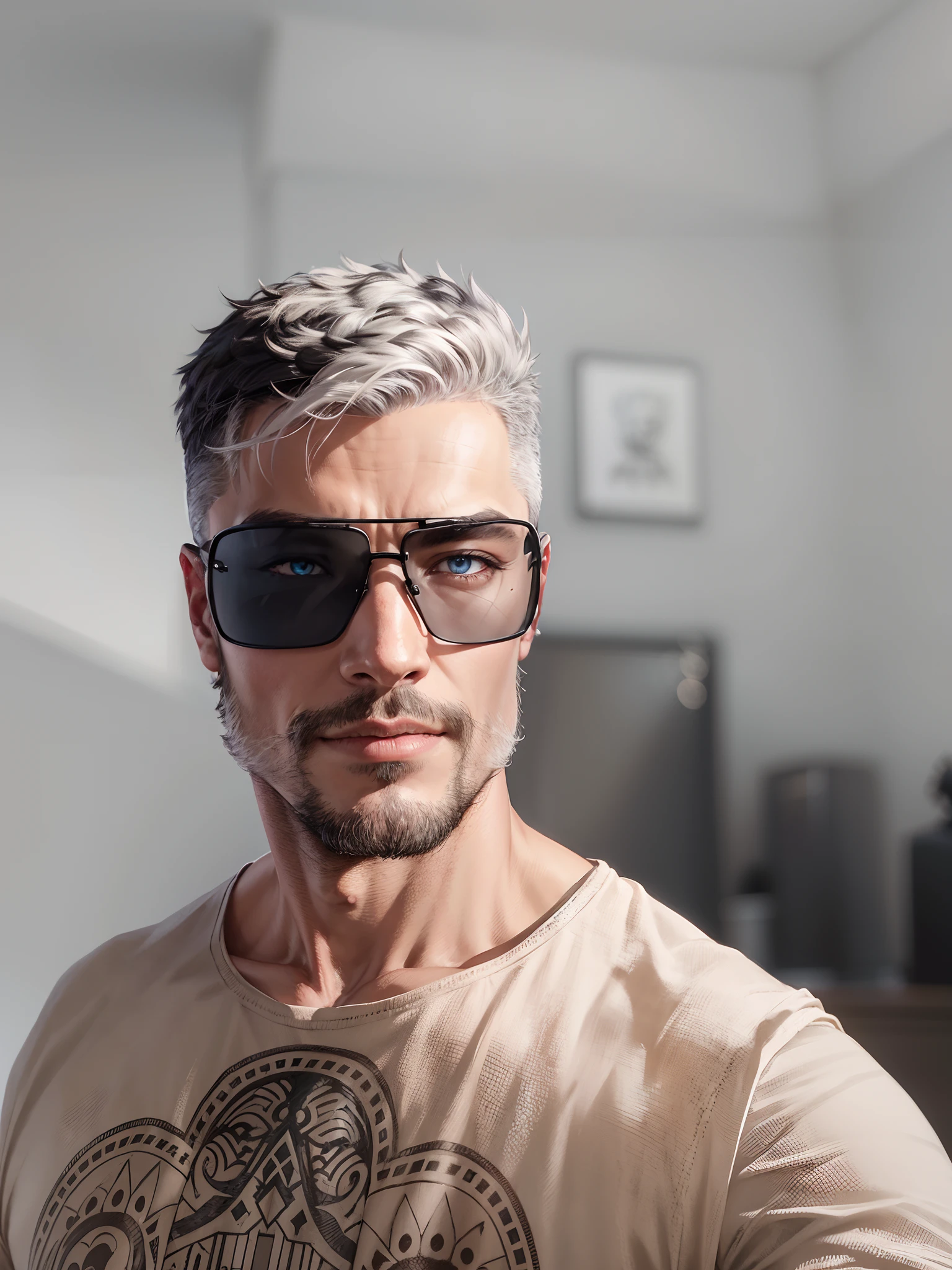 1male, solo male, adult, black scruffy stubble, cool black hair, white hair highlights, grey pupils, brown skin, handsome, semi-fit physique, tall, smirk, cocky expression. Clothing: white sleeveless button shirt, separated sleeves, dark grey coat hanging off his shoulder like a cape, black jeans, dark brown boots. Wizard aesthetic. Asian sorcerer. Battle pose. Arcana cards floating in the background. Hand is holding magic glyph. Hi res. Best quality. Masterpiece. Manhua artwork. Light Novel Character. Correct anatomy. Correct hand anatomy. Five fingers each hand. Best quality. Ultra high res drawing. Masterpiece. 8k. Illustration. Pixiv Favorite.