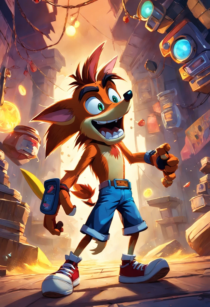 crash bandicoot curtindo a festa