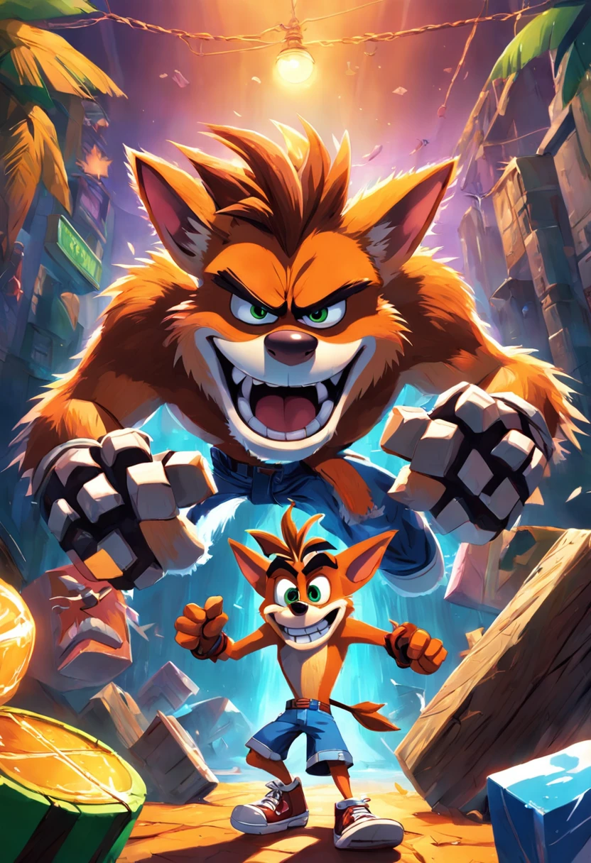 crash bandicoot curtindo a festa