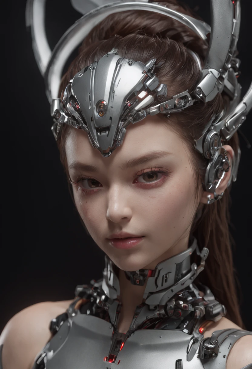 highest qualityr、obra maestra、超A high resolution、(Fotorrealista:1.4)、Foto RAW、Batalla Cyborg Angel、alas grandes hechas de metal、White porcelain body、Transparent acrylic cover、cana、piel resplandeciente、1 Chica Cyborg、((Super realistic details))、Portlate、global ilumination、sombra、Octane representation、8k、ultrasharp、Luz de borde del personaje,Tetas colosales、Raw skin is exposed at the décolleté、Detalles de adornos complejos、Japan details、hydraulic cylinder、small LED lamp、Detalles muy intrincados、Luz realista、un ojo morado、ojos radiantes、in front of camera、neon details、Disparo de vaquero、Casco futurista、Acerca de Cyberpunk.