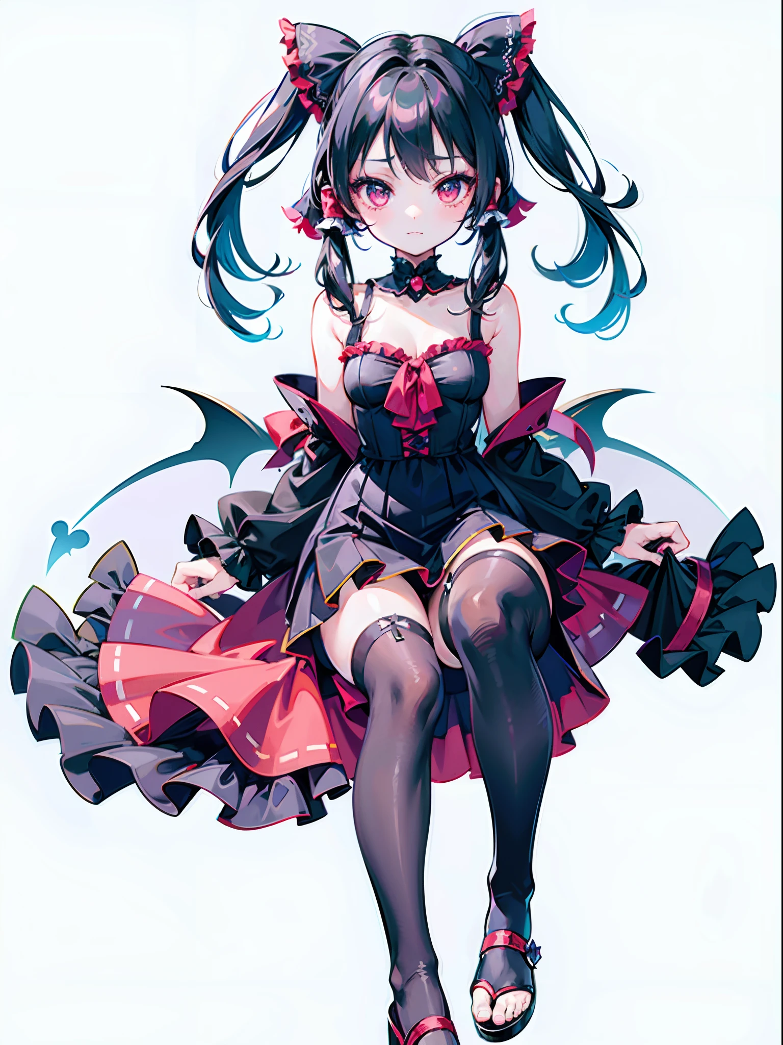 a close up of a person in a dress with a cat tail, gothic maiden anime girl, anime girl wearing a black dress, artistic render of reimu hakurei, loli in dress, cute anime waifu in a nice dress, demon anime girl, (anime girl), dark demonic dancer, dressed in a frilly ((ragged)), nightcore