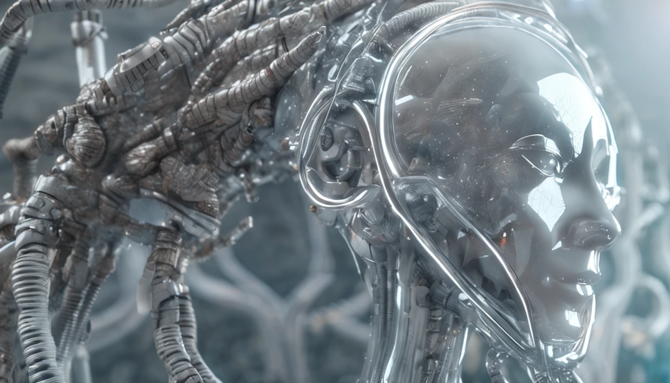 Ultra Realistic Instagram Story. The Lumilians are a peaceful humanoid alien race. Their body is transluscent and you can see their neuronal activity going all along their lite skin. They wear white and silver coats with some unknown symbols engraved on the collar. They are wize and use their advanced technology to bring peace and harmony to other civilisations encountered accross the galaxy. Lumilians are able to mentally connect with each others to share their visions and ideas
