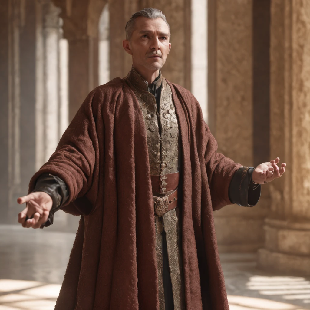 (professional 3d render:1.3)King robes man in the palace(Intricate:1.4), decadent, (Highly detailed:1.4), Digital painting, rendering by octane, art  stations, concept-art, smooth, Sharp focus, illustration, Art germ, (loish:0.23), (Global illumination, Studio light, volumettic light),Features soft and shiny male heroes, , Full body 8K unified rendering,