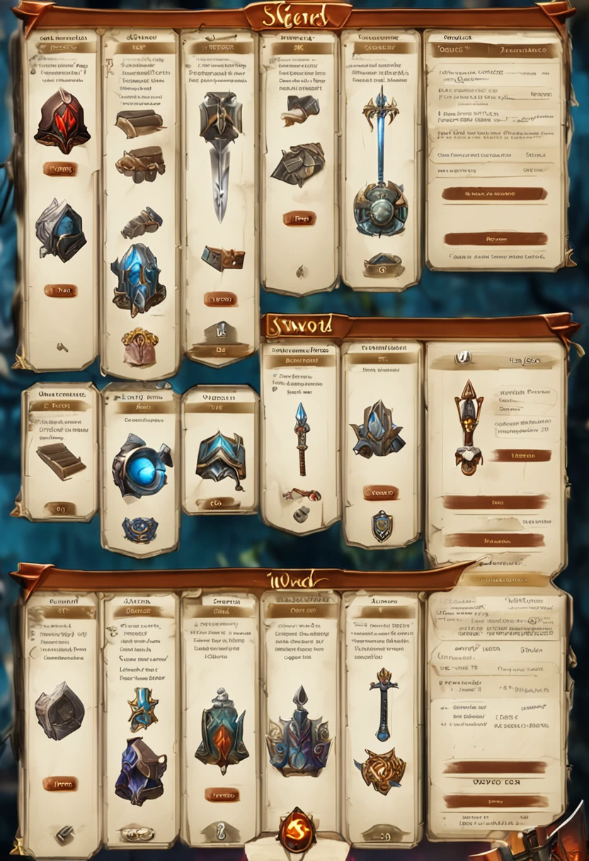 10 Sword Inventory Icon Options for MMORPGs , View to Profile List