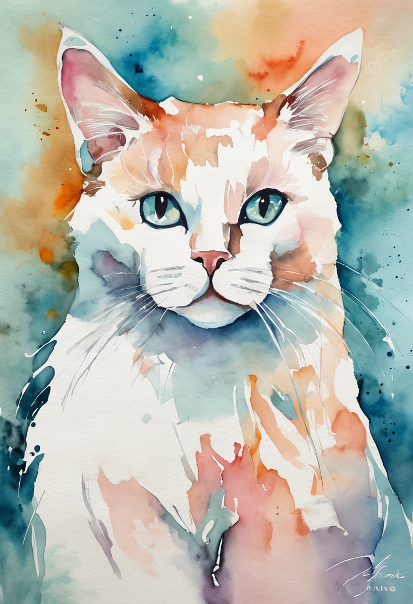 Cats, Main color Black, Secondary color cyan, Pastel pink background, artistic, Sophisticated, Warm style, Shapes include abstract cats, Playful forms, Elegant piece, Textures include fur textures, Smooth paint, Fabric texture, The lines contain graceful lines, Natural curves, Delicate silhouette, The shape is elegant, approachable, Expressive, Aesthetic.