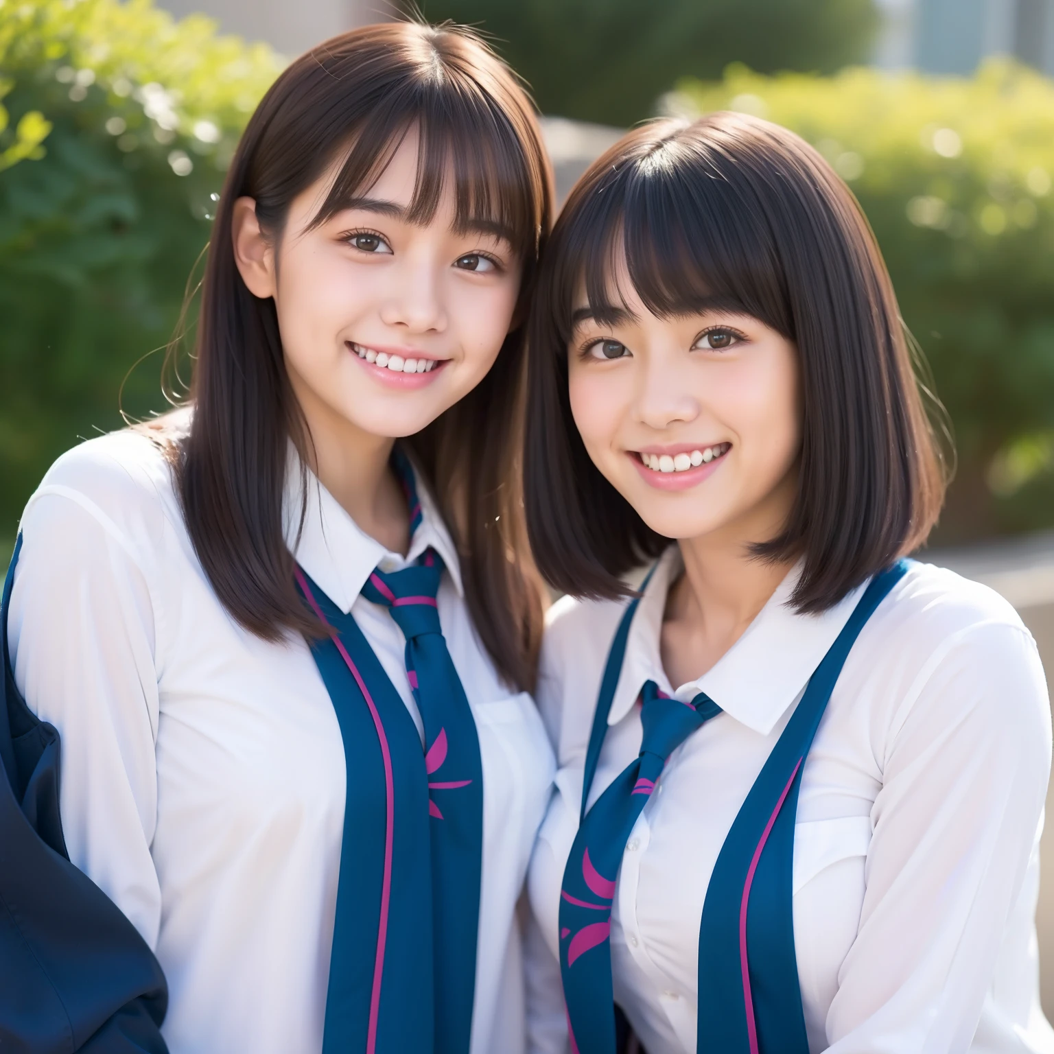 Pure Japanese school girl, outstanding body, beautiful legs, wearing uniform, natural hairstyles, sweet smile, sexual attractive, sitting, refreshing in early summer,