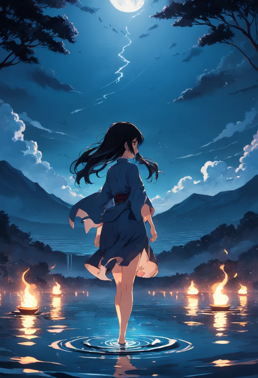 The shadow is oblique, and the water is shallow,Dark incense floating moon dusk