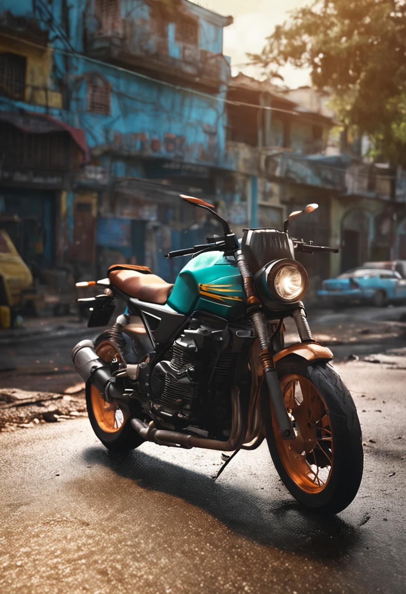 moto ultrarealista em fundo branco