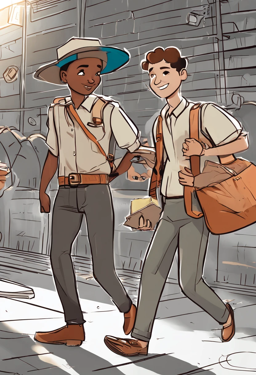 master part, melhor qualidade, professor da escola, em uniforme escolar, Feliz, corpo inteiro, no estilo de personagem de livro infantil, fundo branco, adjetivo + objeto, personagem do livro infantil, fundo branco, fundo branco, Olhando para o Viewer