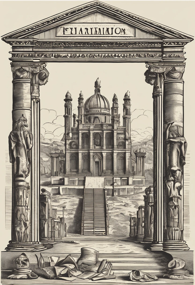 An animation of old books opening up, illustrations of various Masonic practices, Columns of Solomon, Hiram Abif, GOD e rituais, com uma expressao bem pensativa.
