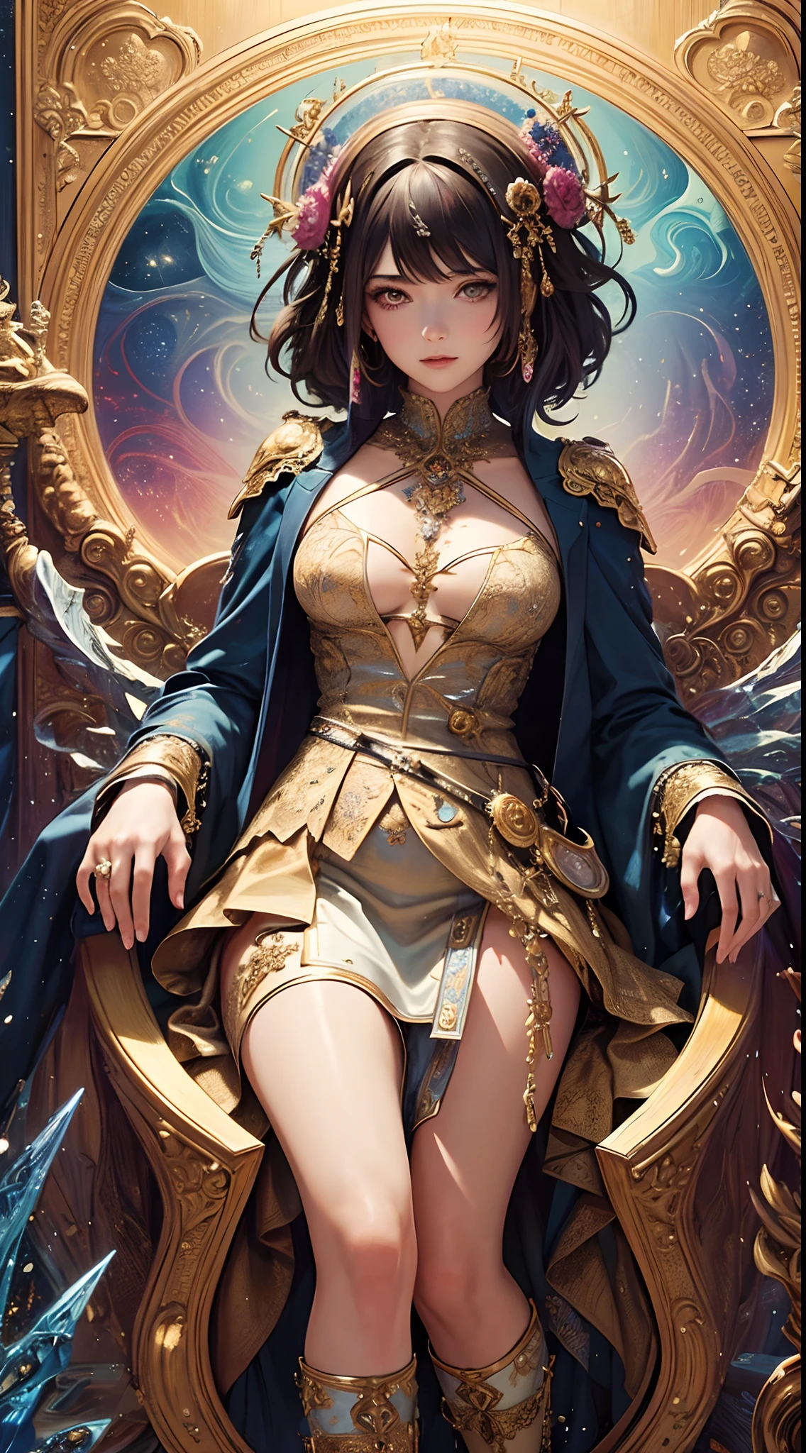 (masterpiece, top quality, best quality, official art, beautiful and aesthetic:1.2), (1girl), extreme detailed,(fractal art:1.3),colorful,highest detailed