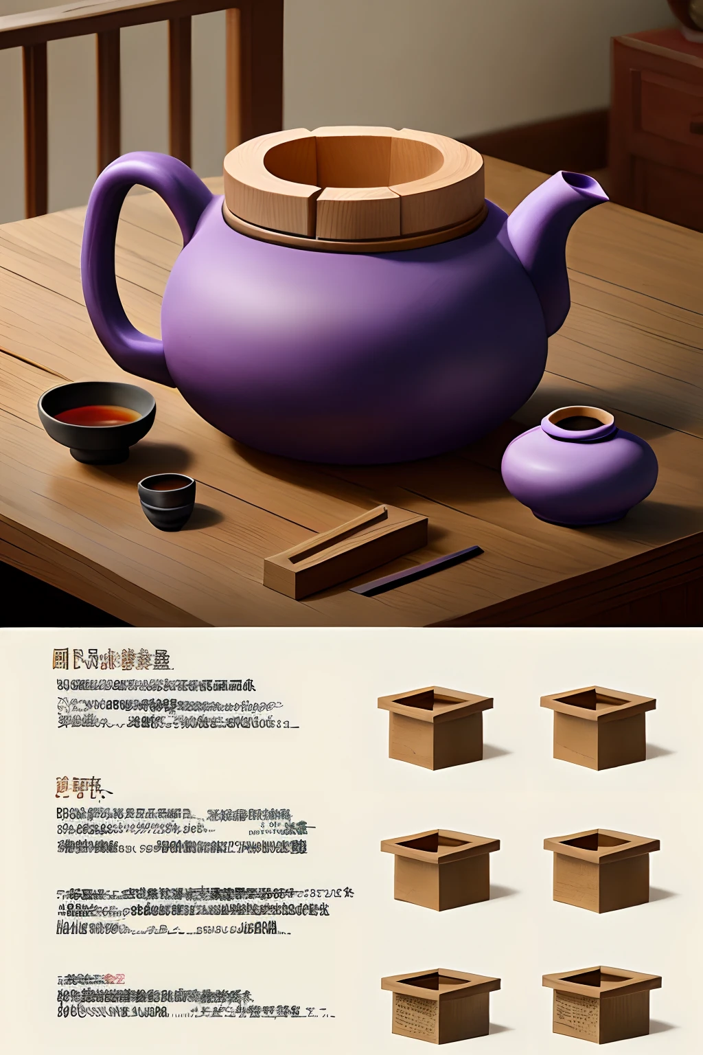 Purple clay pot,Chinese tea culture,Mortise and tenon structure,Shape design,plan