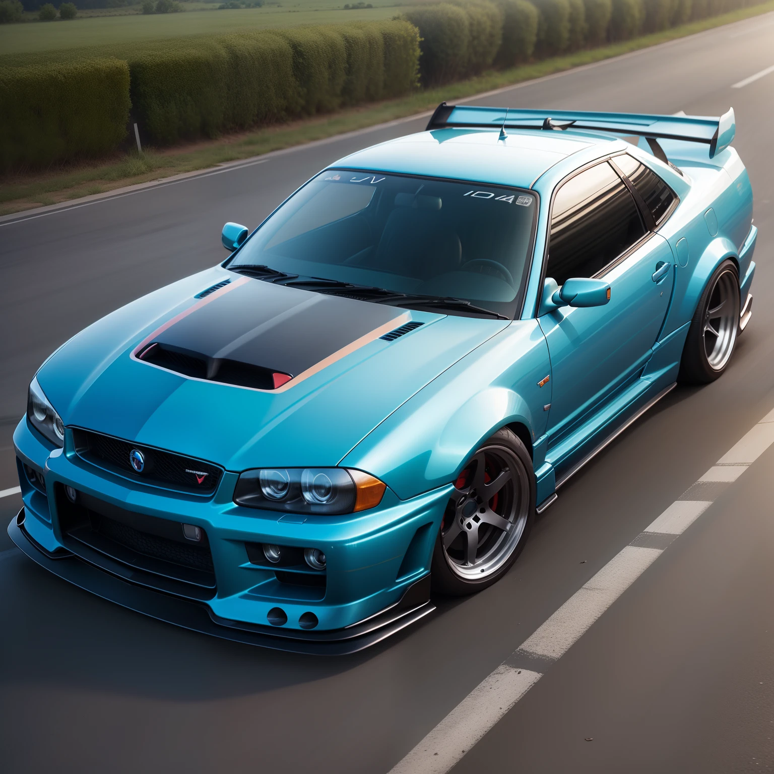 Car r34 anime realistic