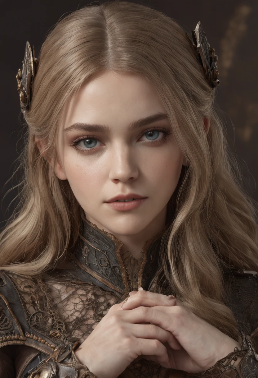 Chloë Grace Moretz as beautiful stunning steampunk woman, (corpo inteiro), olhos ultra-detalhados, corpo ultra-detalhado, nice perfect guy with soft skinice, corpo feminino deslumbrante, ((ultra-detailed hands)), obra-prima conceito fantasia arte, trending on ArtStation, hiper-detalhado, Arte Digital, Motor irreal, 32k, Ultra HD | | | |, imagem centrada, arte de Luis Royo e artgerm e greg rutkowski e Alphonse Much