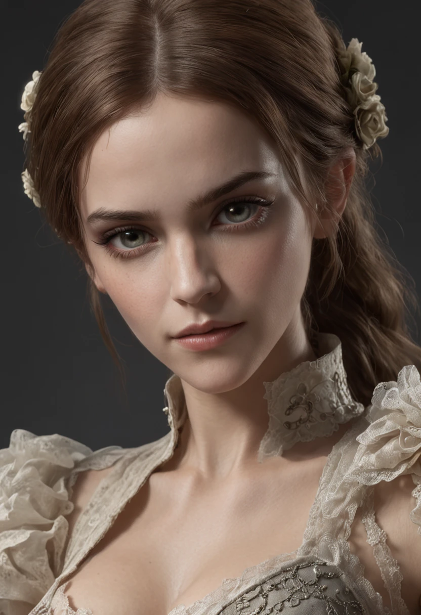 Emma Watson como bela mulher steampunk deslumbrante, (((corpo inteiro))), olhos ultra-detalhados, corpo ultra-detalhado, nice perfect guy with soft skinice, corpo feminino deslumbrante, ((ultra-detailed hands)), obra-prima conceito fantasia arte, trending on ArtStation, hiper-detalhado, Arte Digital, Motor irreal, 32k, Ultra HD | | | | |, imagem centrada, arte de Luis Royo e artgerm e greg rutkowski e Alphonse Much