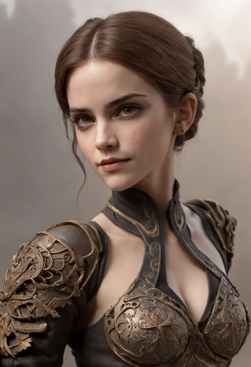 (((Emma Watson))) como bela mulher steampunk deslumbrante, (((corpo inteiro))), olhos ultra-detalhados, corpo ultra-detalhado, nice perfect guy with soft skinice, corpo feminino deslumbrante, ((ultra-detailed hands)), obra-prima conceito fantasia arte, trending on ArtStation, hiper-detalhado, Arte Digital, Motor irreal, 32k, Ultra HD | | | | | |, imagem centrada, arte de Luis Royo e artgerm e greg rutkowski e Alphonse Much
