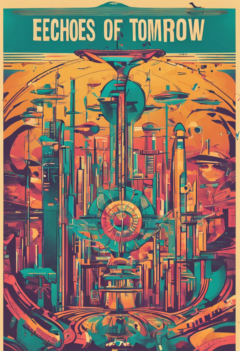 Art Deco style exotic science fiction novel posters are the main focus,(SF moviel:1.5), (enterprise:1.7), (star yrek:1.4)