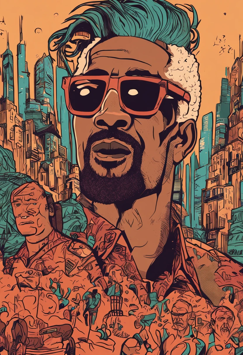 will smith com barba grande e cicatriz no olho direito