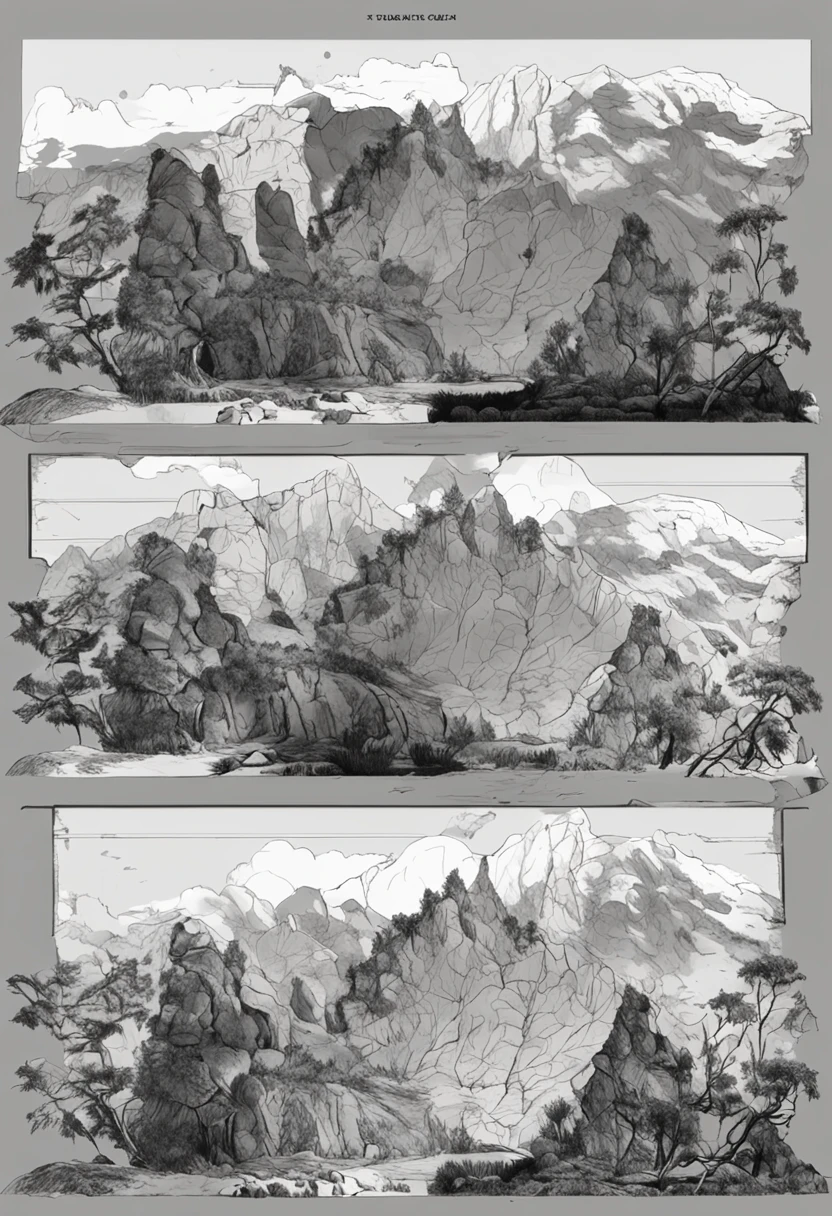 4.(landscape-type:mountain:1.0)：Set the scenery type to Mountains。
5.(terrain:rocky:1.3)：Set the terrain to be rocky，1 of them.3 may indicate the complexity and distribution of the rock。
6.(complex-detail:alpine-trees:1.2)：Add intricate details of alpine trees，1 of them.2 may represent the density or detail of the tree。
7.(hdr:enabled:1.0)：Enable high dynamic range(HDR)，1 of them.0 may indicate the intensity of the HDR effect。
8.(hyperdetailed:cliffs:1.2)：Choose the super detailed cliff effect，1 of them.2 may indicate the texture and complexity of the cliff。
9.(cinematic:filter:1.1)：Add cinematic filter effects，1 of them.1 May indicate the intensity or style of the filter。
10.(blur-effect:soft:0.7)：Choose a soft blur effect（Vignette），0 of them.7 may represent the intensity or range of the blur。
11.(composition:centered:1.0)：Choose how you want to center your shot，1 of them.0 may indicate symmetry or balance of the subject。
12.(water-feature:mountain-stream:1.2)：Add water features of mountain streams，1 of them.2 May indicate the size or complexity of the stream。
13.(lighting:sunset-glow:1.3)：Choose a lighting effect for sunset glow，1 of them.3 May indicate the color intensity or direction of the light。
(season:winter:0.9)：Select winter as the seasonal setting，0 of them.9 may indicate the intensity of seasonal characteristics，Such as the degree of snow cover。