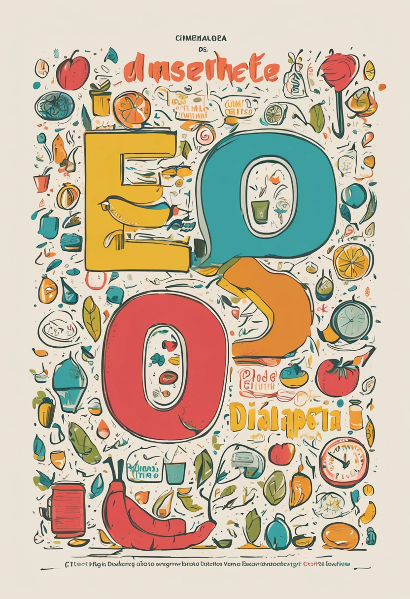 "crie uma capa intrigante e inspiradora para o e-book 'Diabetes: Uma outra perspectiva'. The cover should capture the feeling of a promising future, where actions of good nutrition and physical exercise in daily life, may give a new perspective on life to the diabetic. Use sober colors and elements that symbolize well-being. Include the title of the e-book prominently, com uma tipografia elegante. Let the cover instill a sense of excitement and anticipation for what tomorrow holds."