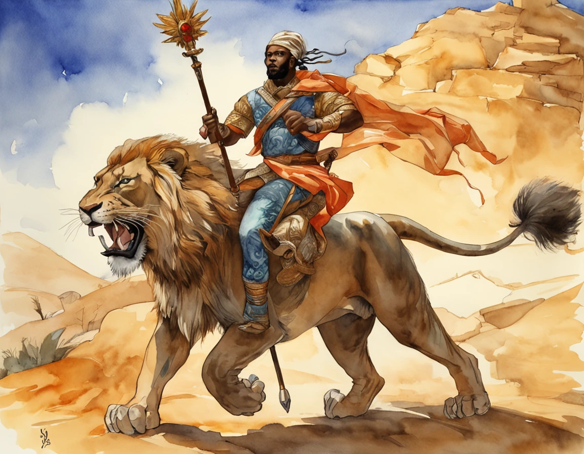 muscular bipedal camel with 3 heads, doing an indian deity pose, wearing purple sultan pants, digitl art, painting-like, HD, unrealistic, with one arm down and the other arm up, illustration, 4 arms in different positions