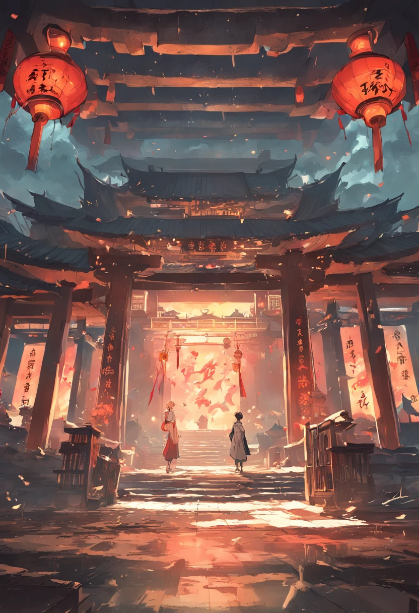 in ancient, Dilapidated Taoist temples, In a quiet atmosphere