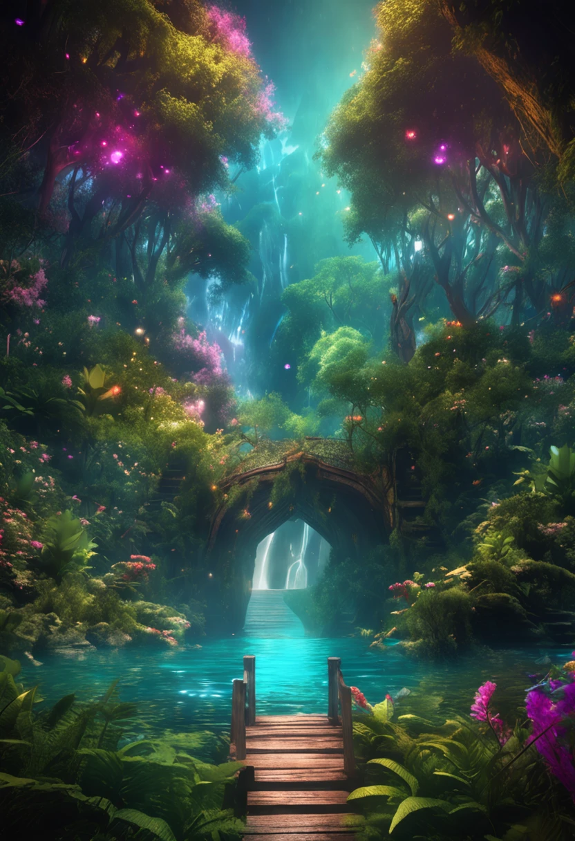 masterpiece, best quality, high quality, extremely detailed 8k wallpaper by CG unit, a dreamy enchanting scene of a sailing boat in the fantasy forest, with tall trees, hidden fairy valleys, creating a feeling of mystique and enchantment, art station, intricate, trends, award winning photography, bokeh, depth of field, HDR, bloom, chromatic aberration, photorealistic, extremely detailed, trending in artstation, trending in CGsociety, intricate, high detail, dramatic, midday art