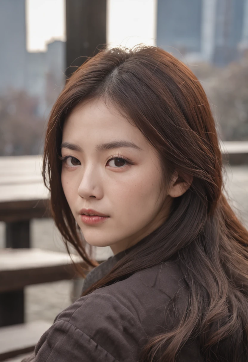 garota sul coreana, 25 anos, cabelo preto, (garota bonita: 1.3) (cabelo: 1.3) (sitting on a bench in Seoul Square) (close-up: 1.3) melhor qualidade, 4k, Canon, a noite, (fotorrealista:1.4),Foto RAW,(authentic skin texture:1.3) ,belos olhos e rosto detalhados, Jabot branco, olhos castanhos,((pelos marrons:1.2)) ((corpo inteiro:1.3)) ((cabelos longos:1.2)) ((deitado:1.3)) ((Wet)) ((Embarrassed:1.3)) ((:1.2))
