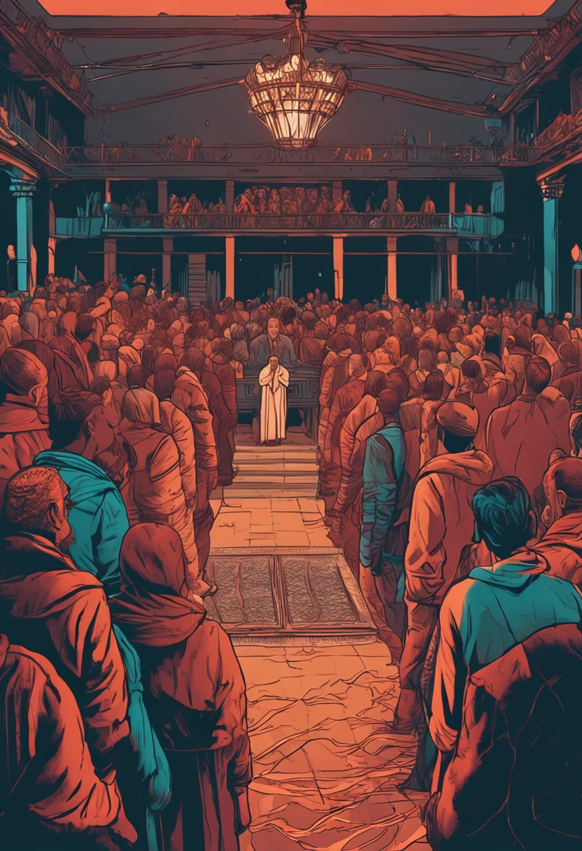 People praying with great faith holding hands