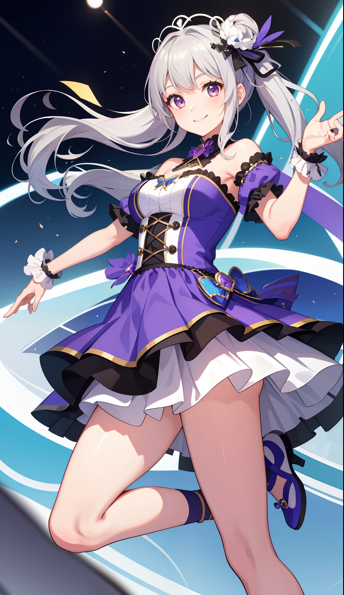 1girl in、A smile、A delightful! a miniskirt、Idol、Idol Costumes、