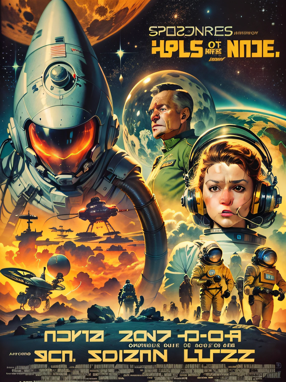 Outer Limits, Twilight Zone, Lost in Space, Forbidden Planet, ((A close-up of an Alien)), alien, Extra-Terrestre Olhando para o alto , Big alien in the foreground, Norman RockWell, Sci-FI Russa, ((IMAGEM SEM TEXTO)) poster with a Space Rocket, Directed by: Antoine Ignace Melling, poster vintage, Directed by: André Beauneveu, French movie poster from the 60s, French movie poster from the 60s, sob a lua cheia, (Quadrinhos franceses) , Planeta, Estrelas, Nebulosa, NAve Espacial, Directed by: Jean Hélion, 6 0 s French movie poster, cartaz ilustrado sem texto, Retro-futurista, Sci-Fi