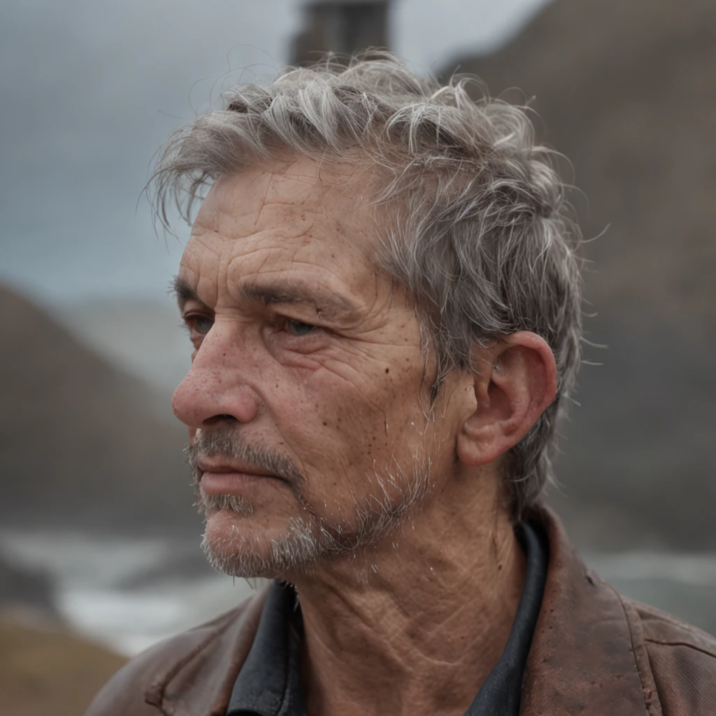 (Professional 3D rendering:1.3) de (Realistic:1.3) Foto de arte mais bonita do mundo,Apresenta masculinos suaves e brilhantes, ((old epic fantasy aged man thin rough wet look despair short hair short beard and sad expression in depressive pose, fantastic location, majestoso ambiente desordenado)), corpo inteiro 8k unidade render, action shot, poros da pele, very dark lighting, sombreamento pesado, circunstanciado, Rosto detalhado, (vibrante, foto grdeia realista, Realistic, Dramatic, Escuro, foco nítido, 8k), (Old cotton fabric clothes damaged by bad weather:1.4), ((((Use peles)))), (intrincado:1.4), decadente, (altamente detalhado:1.4), pintura digital, rendering by octane, art stations, Conceito-Arte, liso, foco nítido, illustration, germe da arte, (Loish:0.23), Wlop Ilya Kuvshinov, e Greg Rutkowski e Alphonse Mucha Gracias, (global ilumination, studiolight, Light Volumetric), chuva forte, Electrical cables floating out of your head, patife, Priority on the tiny creatures on the cables, glass-bellied homunculus creatures, fantasia, Onze, meio corpo esbian, ((Fundo escuro e antigo da cidade:1.3)),CGSes ociedade, art stations