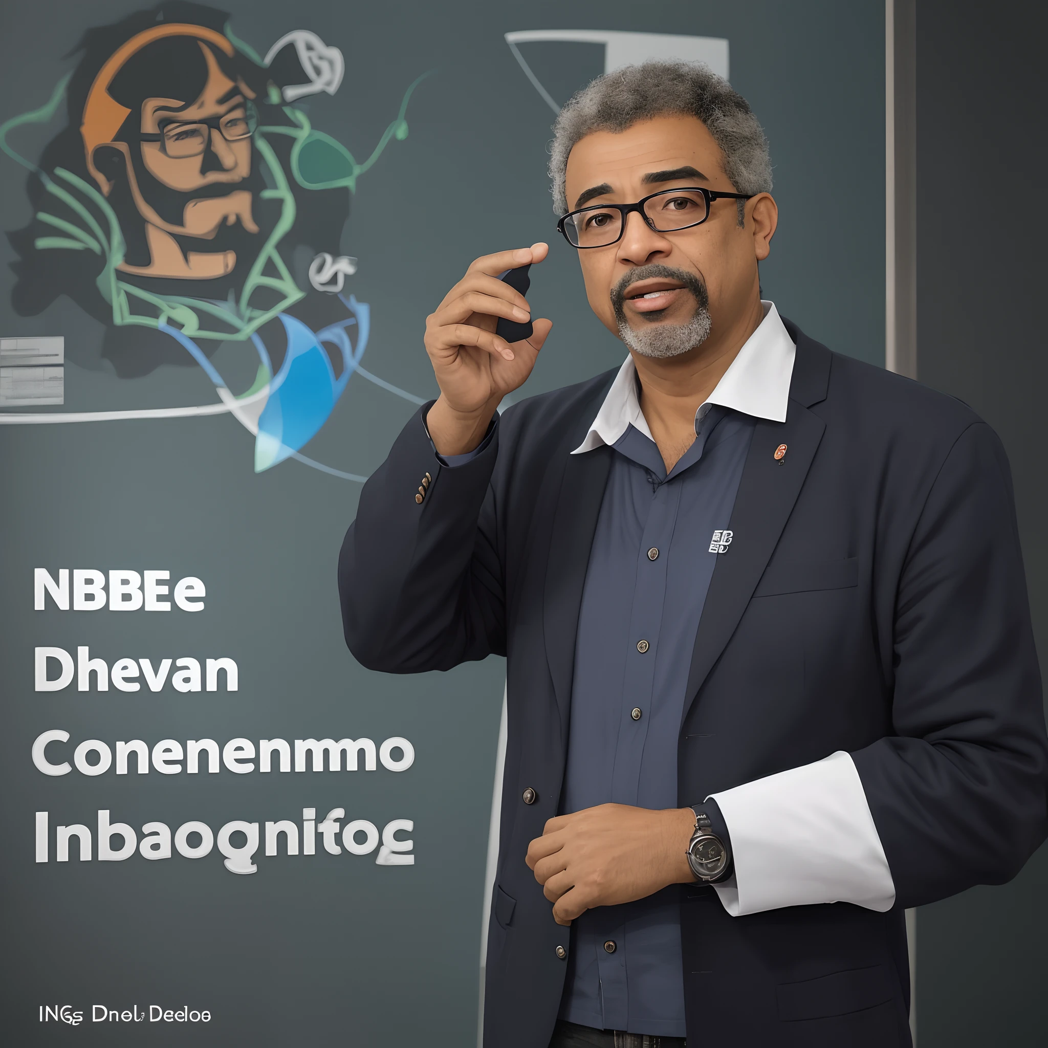 Professor negro de conhecimentos sobre o IBGE