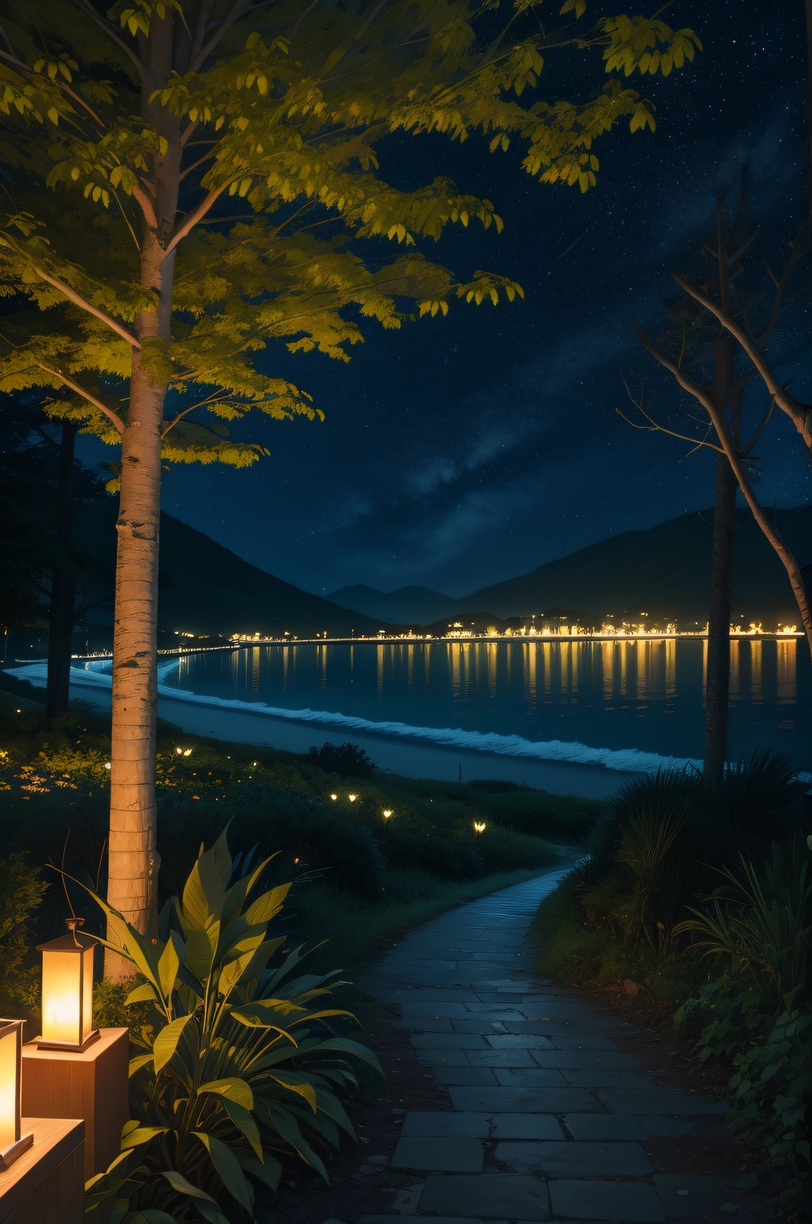 floresta sombria, Night setting