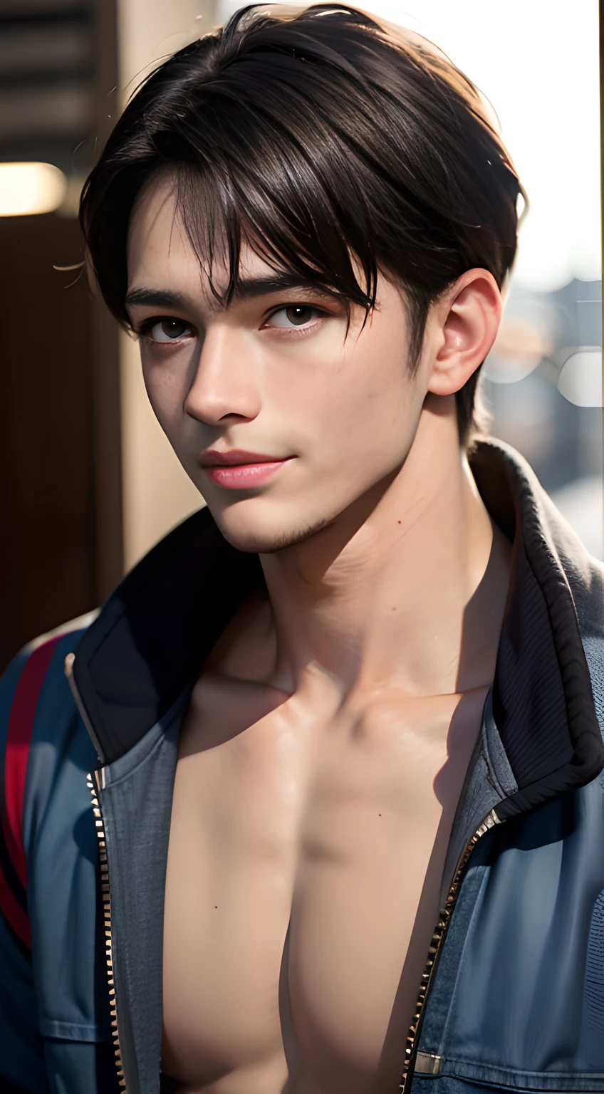 ((Men only)), (head shot), (only face), (Handsome muscle man in his 20s), (Leon Kennedy), (Mischievous smile), (detaile: 1 in 1), Natural muscles, HIG quality, beautidful eyes, (Detailed face and iace、: 1 / 2), Noise, Real Photographics、... ....................................................................................................................PSD, Sharp Focus, High resolution 8K, realisitic & Professional Photography, 8K UHD, Soft lighting, High quality, Film grain, FujifilmXT3