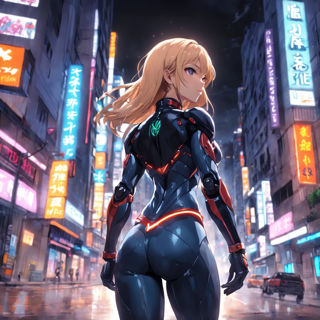 Personagem jovem, mulher, linda: 1.0, ((primeira qualidade)), (detalhes intrincados), ((((em uma moto: 3.0))))), view of the back, luzes de cidade, torres ao fundo, urbano, Buildings, neon: 3.0, 9:16, estilo realista, fotorrealista, Kinematic, 8k, de primeira qualidade, very high definition, corpo inteiro, (((mulher linda))), textura de pele, clean and symmetrical, corpo sensual
