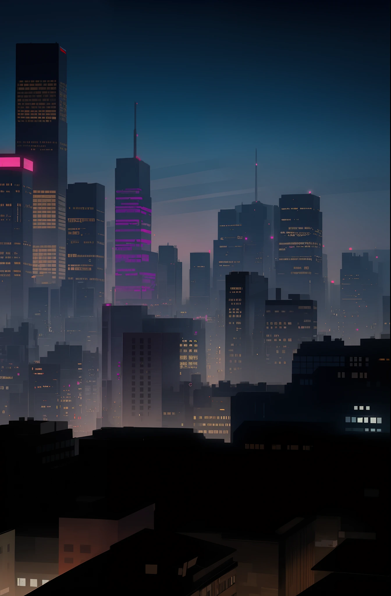 Night view of the city with skyscrapers and pink lights, night cityscape, hd anime cityscape, hyper realistic cyberpunk city, night city on the background, Beautiful cityscape, anime style cityscape, cyberpunk city landscape, night - time city background, night cyberpunk city, cinematic neon matte painting, Cyberpunk city setting, cyberpunk city landscape, twilight city on the background