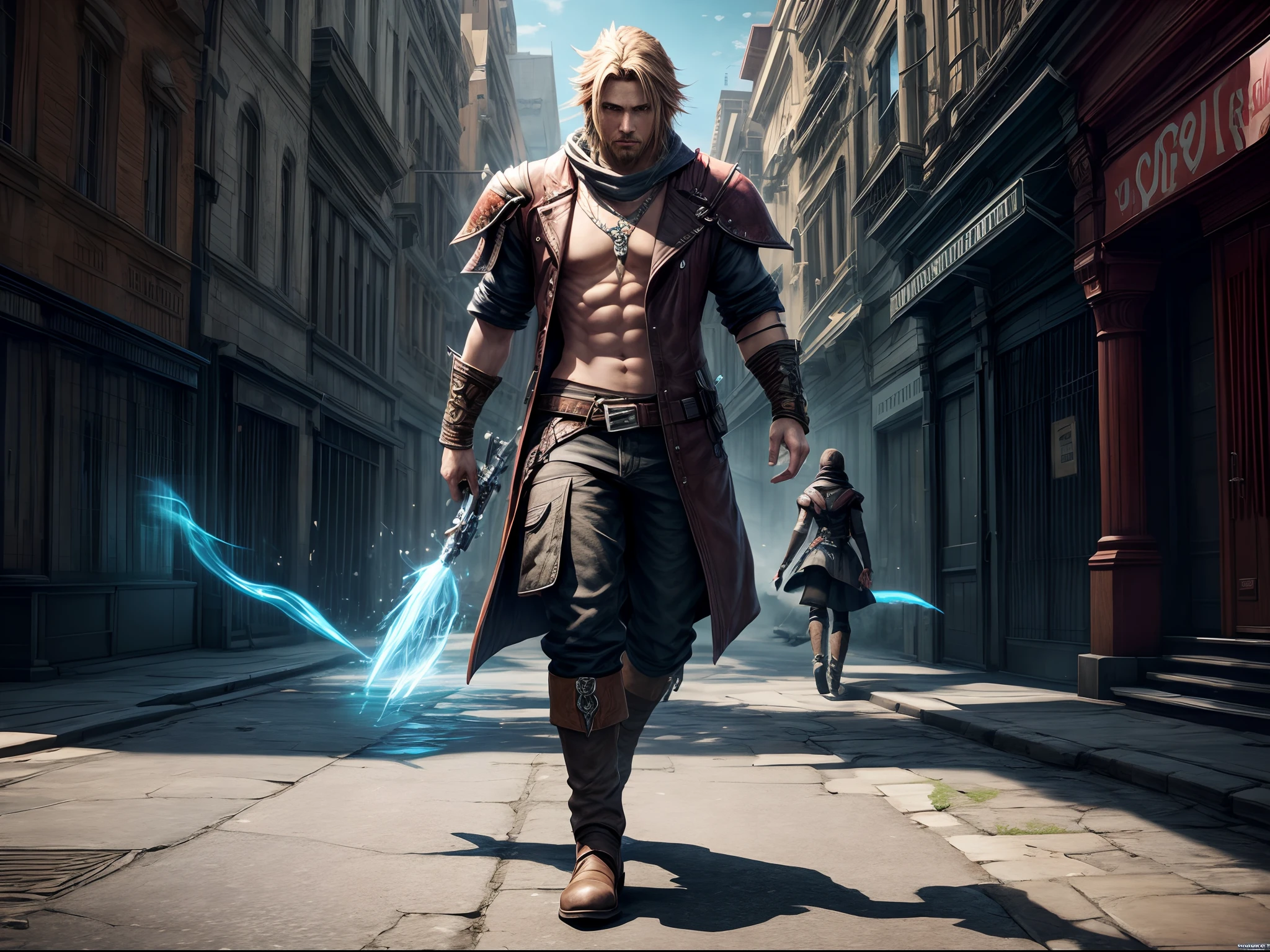 Video game Final Fantasy, kinetic artwork, poster, 8k resolution, cartoonish satire, ad posters, realistic, detailed rendering