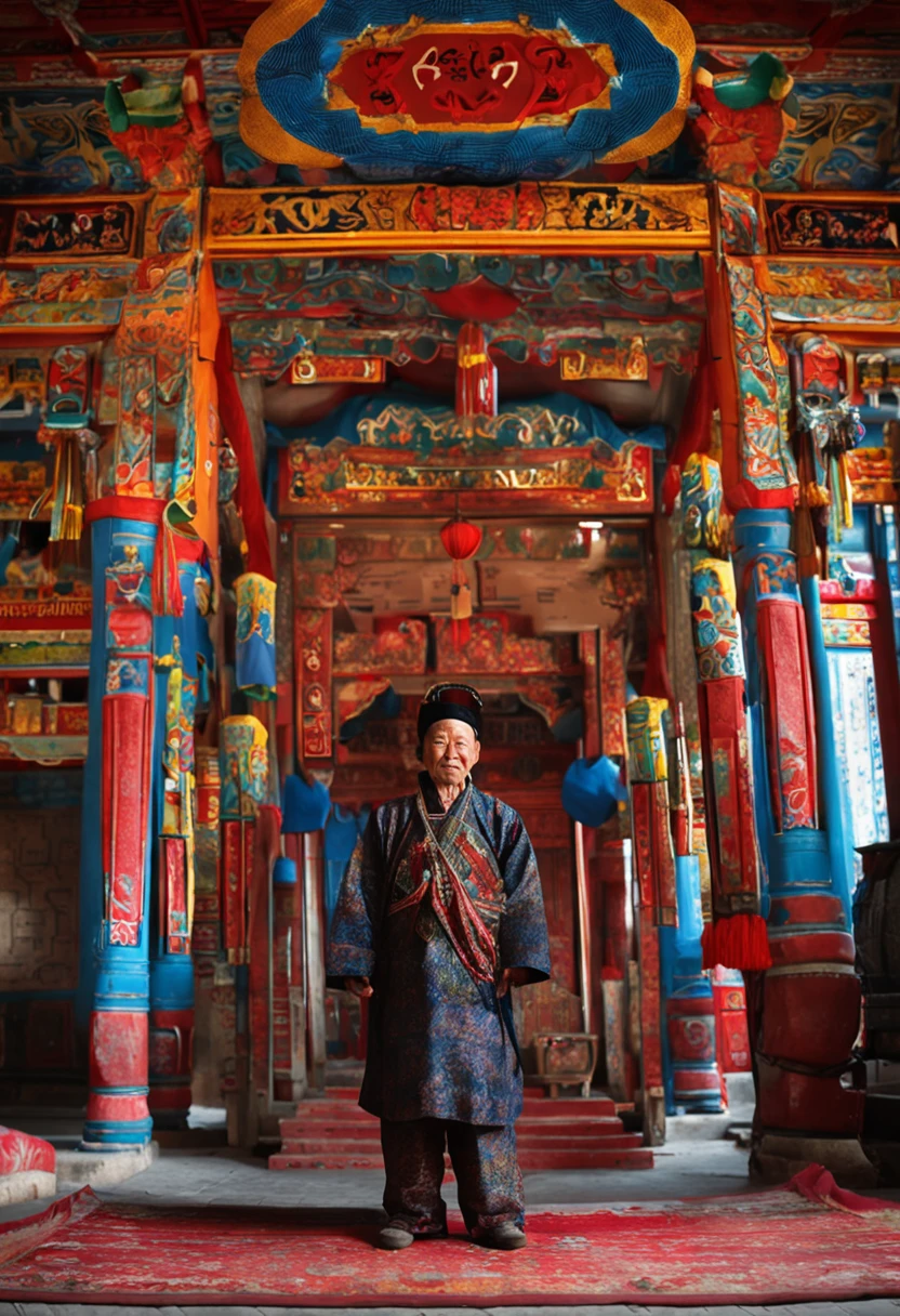 The image of a man in Inner Mongolia, China