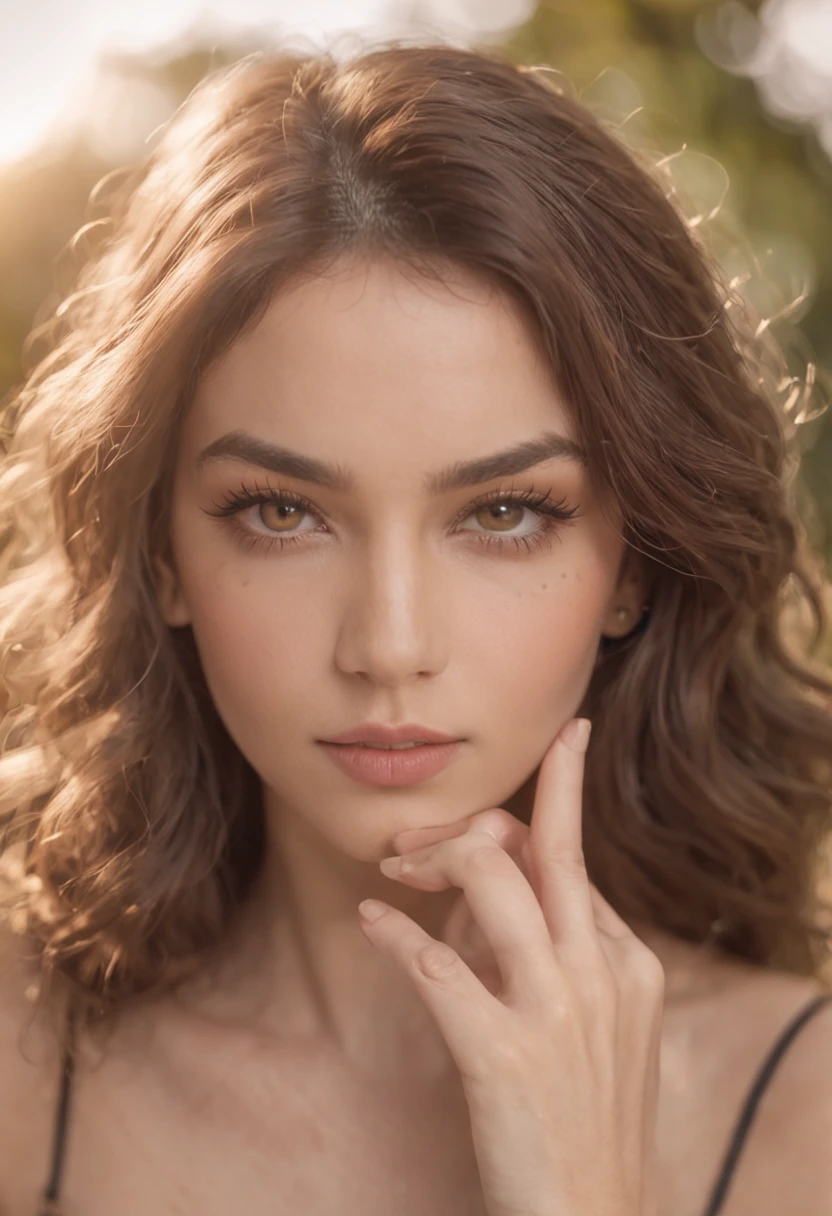 woman travel in bud , photo, attractive mixed woman, (beautiful face, detailed hazel eyes, luscious lips, (cat eye makeup:0.85), (medium eyes:1.0), (toned body:1.2), (curly hair:1.2), . (moody lighting:1.2), depth of field, bokeh, 4K, HDR. golden skin, hazel eyes, beauty marks, honey skin, Cinematic photo , full body shot