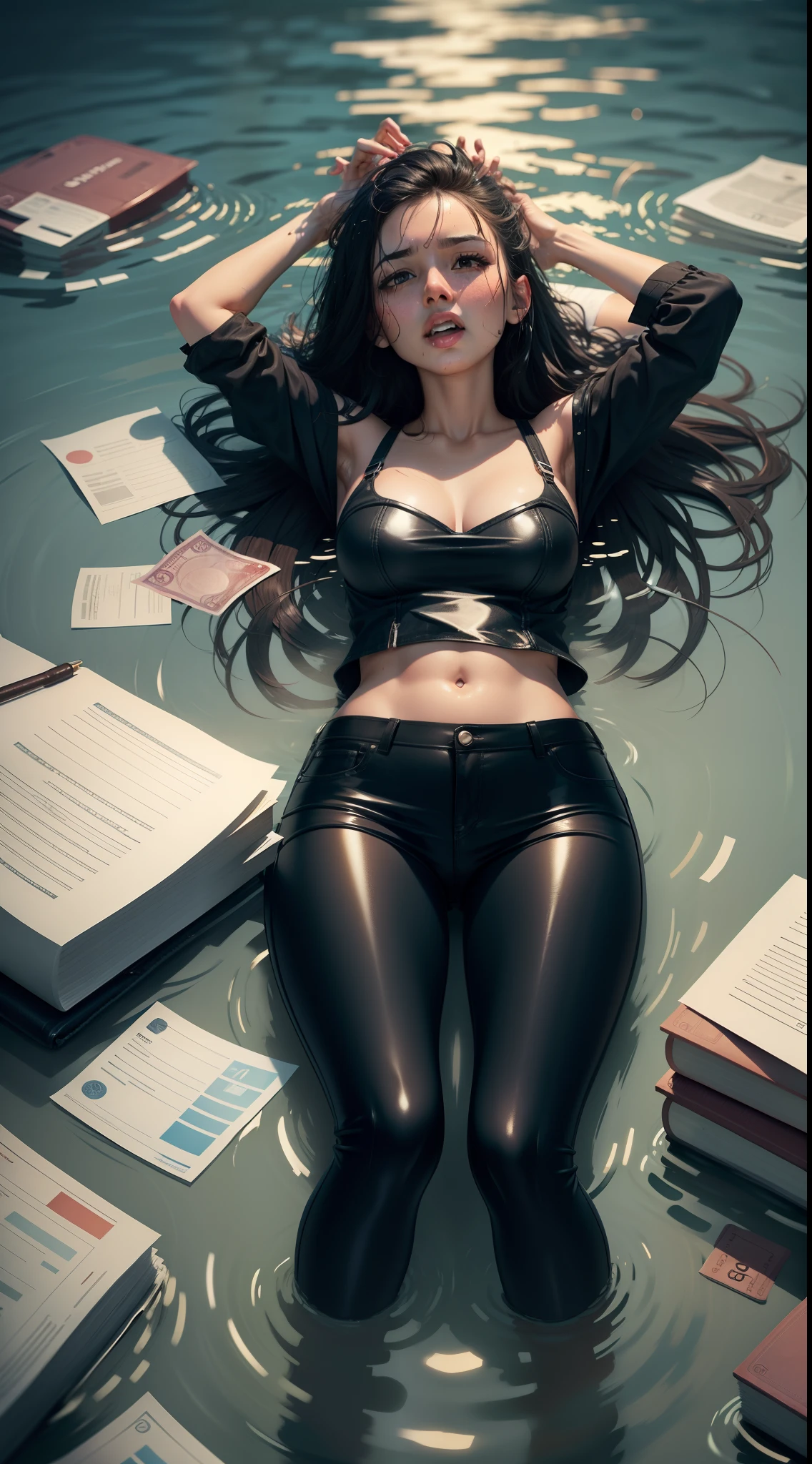 Mujer arafed en un traje de cuero negro sentada en una silla, Tifa Lockhart, seductor retrato de Tifa Lockhart, black latex, seductora chica de anime, dress latex, black latex clothes, succubus in tight short dress, wearing latex, vestido de cuero negro, vestido sexy, glamorosa Tifa Lockheart, latex outfits, Diosa japonesa, Tifa Lockheart