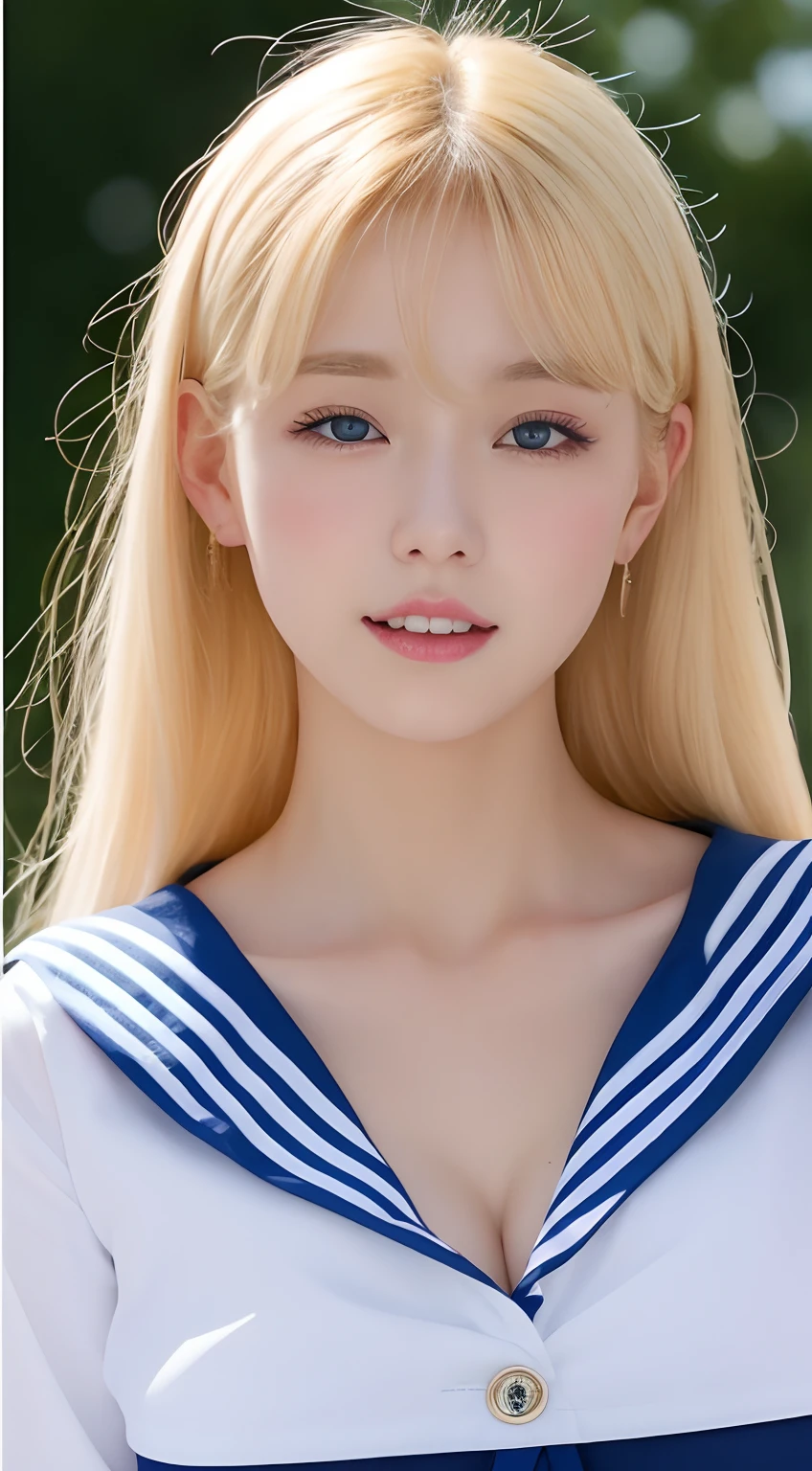 8K、a blond、huge tit、a sailor suit