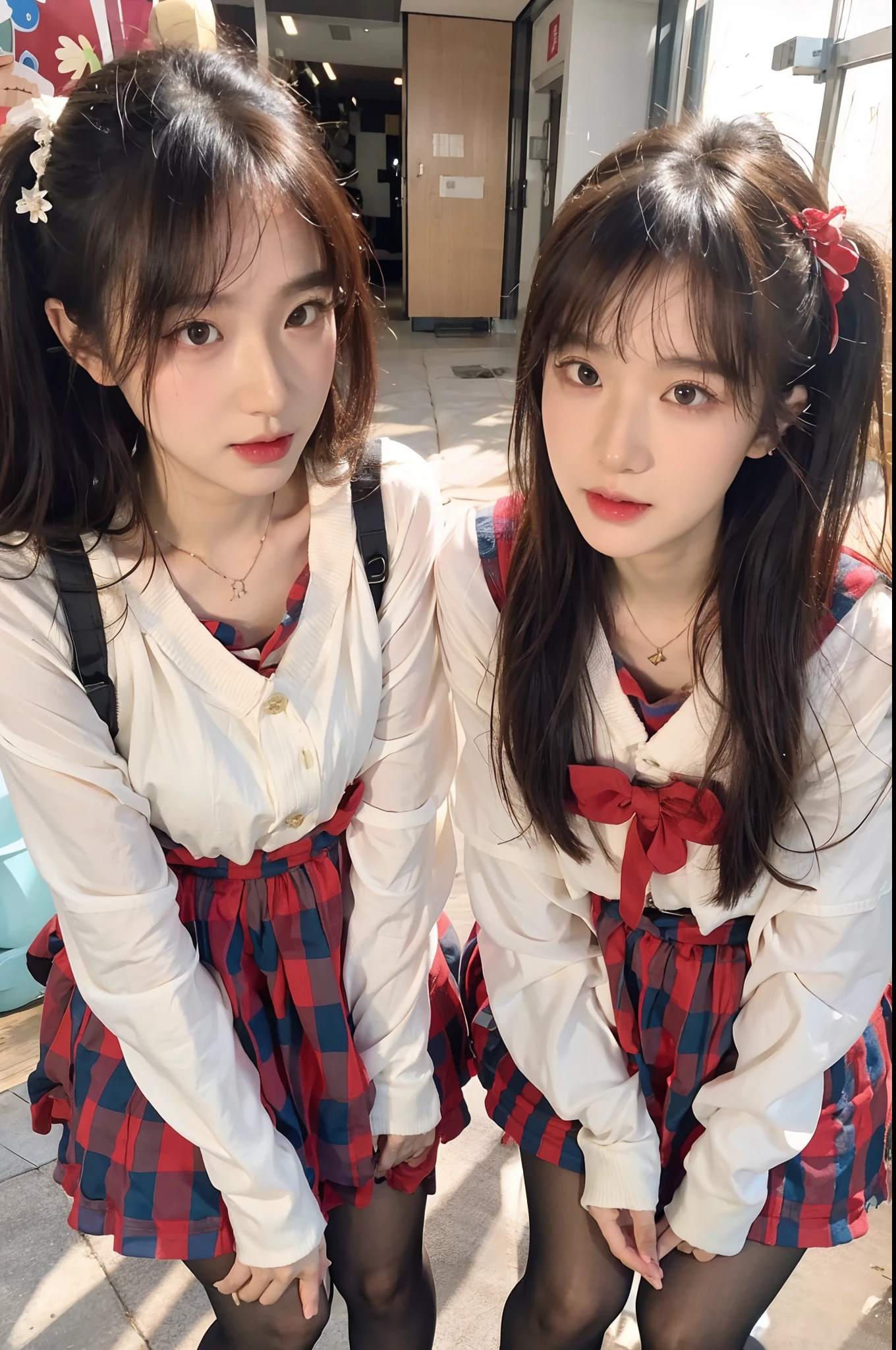 Best quality at best,tmasterpiece,超高分辨率,Textured skin,The is very detailed,awardwinning,high detal,(realisticlying:1.4),teens girl,Juvenile,Clear eyes,looks into camera,Pupil correction,A detailed eye,Precise eye structure,Clear faces,Accurate hand structure,Accurate hands